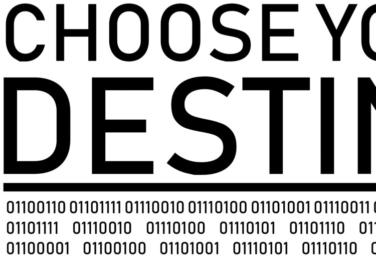 Wall Poster Choose your destiny - black and white composition with English text 117553 additionalImage 10