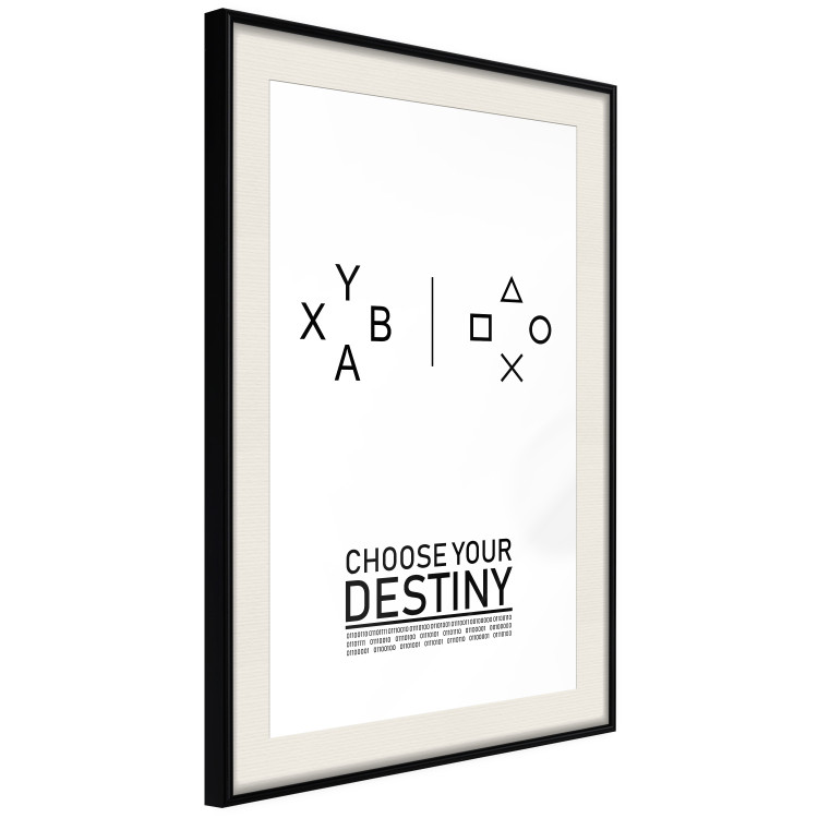 Wall Poster Choose your destiny - black and white composition with English text 117553 additionalImage 3
