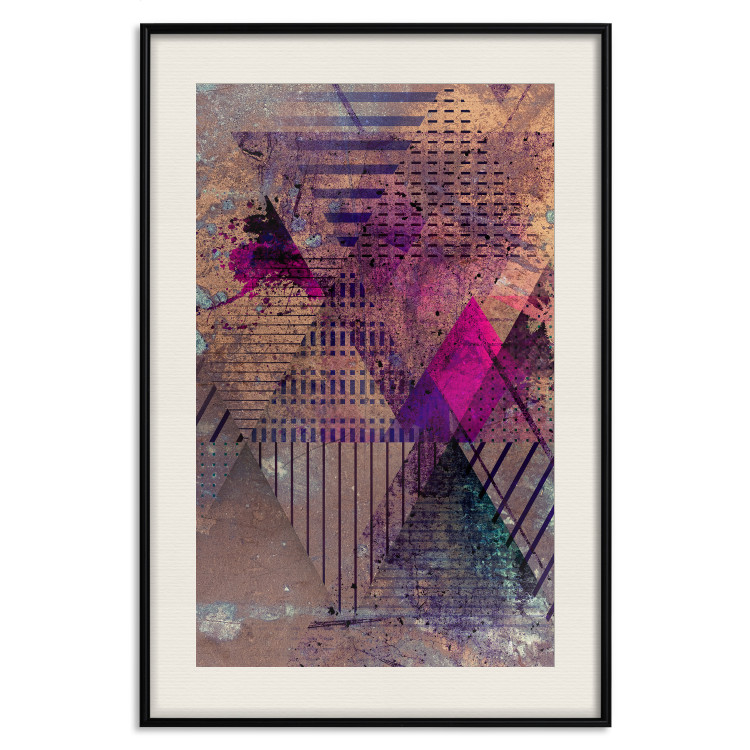 Poster Honey Abstraction - colorful geometric composition with a hint of pink 118253 additionalImage 18