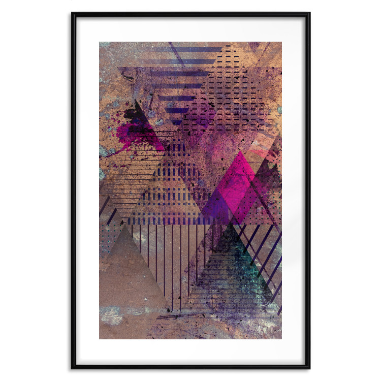 Poster Honey Abstraction - colorful geometric composition with a hint of pink 118253 additionalImage 15