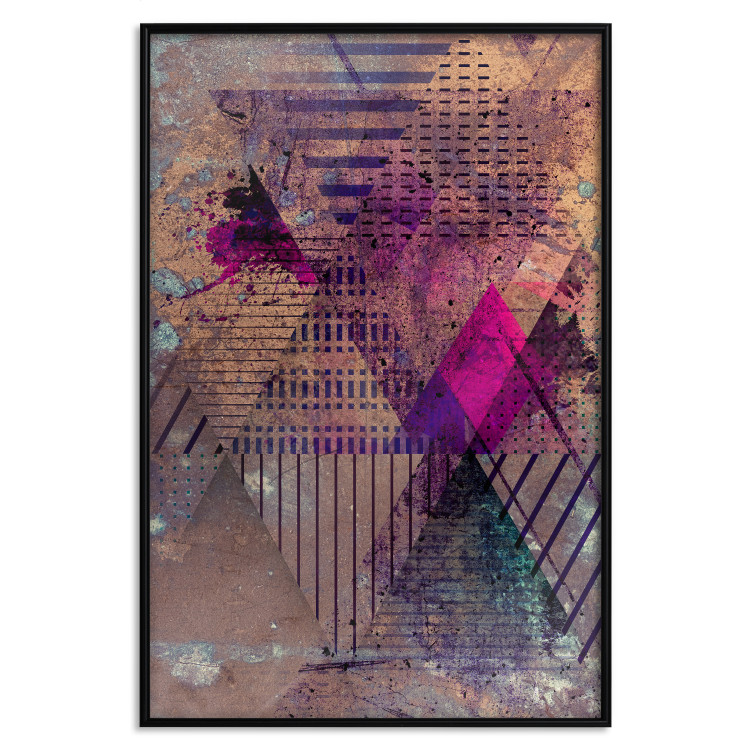 Poster Honey Abstraction - colorful geometric composition with a hint of pink 118253 additionalImage 24