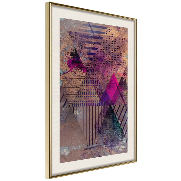 Poster Honey Abstraction - colorful geometric composition with a hint of pink 118253 additionalImage 4