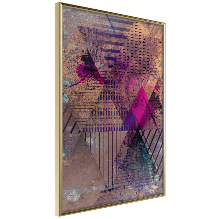 Poster Honey Abstraction - colorful geometric composition with a hint of pink 118253 additionalImage 7