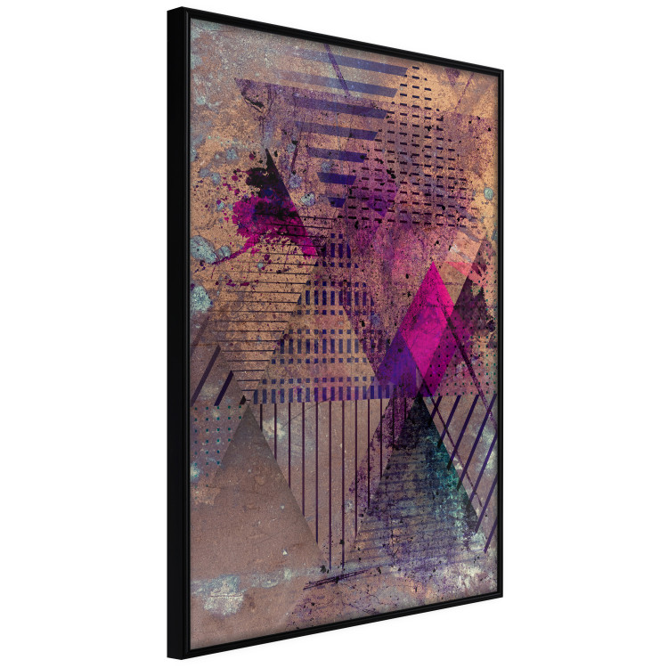 Poster Honey Abstraction - colorful geometric composition with a hint of pink 118253 additionalImage 8
