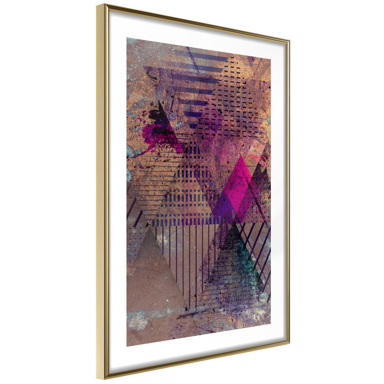 Poster Honey Abstraction - colorful geometric composition with a hint of pink 118253 additionalImage 5