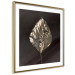 Poster Twilight of Summer - abstraction with a golden leaf on a background of deep black 118753 additionalThumb 6