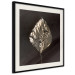 Poster Twilight of Summer - abstraction with a golden leaf on a background of deep black 118753 additionalThumb 3