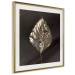 Poster Twilight of Summer - abstraction with a golden leaf on a background of deep black 118753 additionalThumb 2