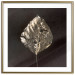 Poster Twilight of Summer - abstraction with a golden leaf on a background of deep black 118753 additionalThumb 14