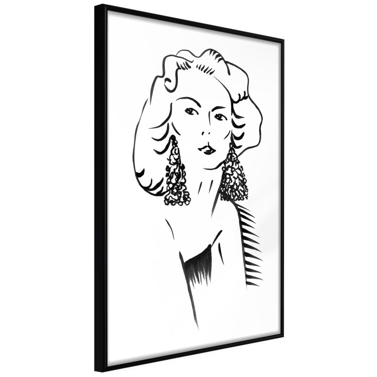 Poster Charming Blonde - simple black and white portrait of an elegant woman 119253 additionalImage 2
