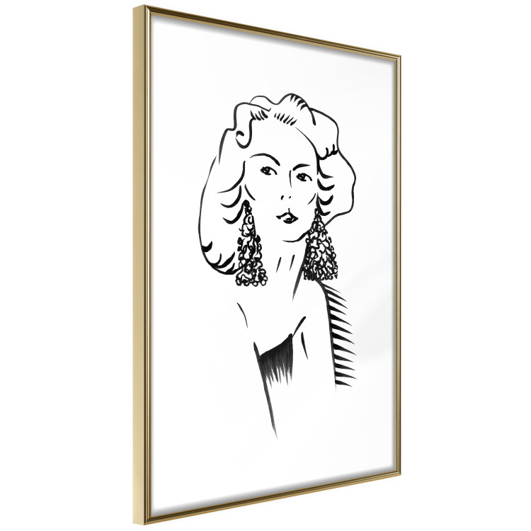 Poster Charming Blonde - simple black and white portrait of an elegant woman 119253 additionalImage 11