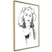 Poster Charming Blonde - simple black and white portrait of an elegant woman 119253 additionalThumb 3