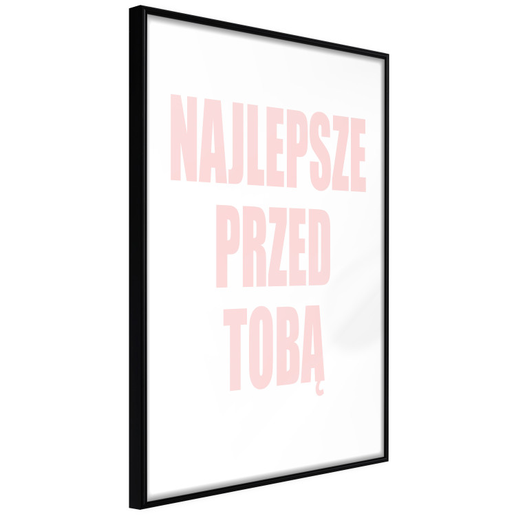 Poster The Best Is Yet to Come - pink text in Polish on a white background 122853 additionalImage 10