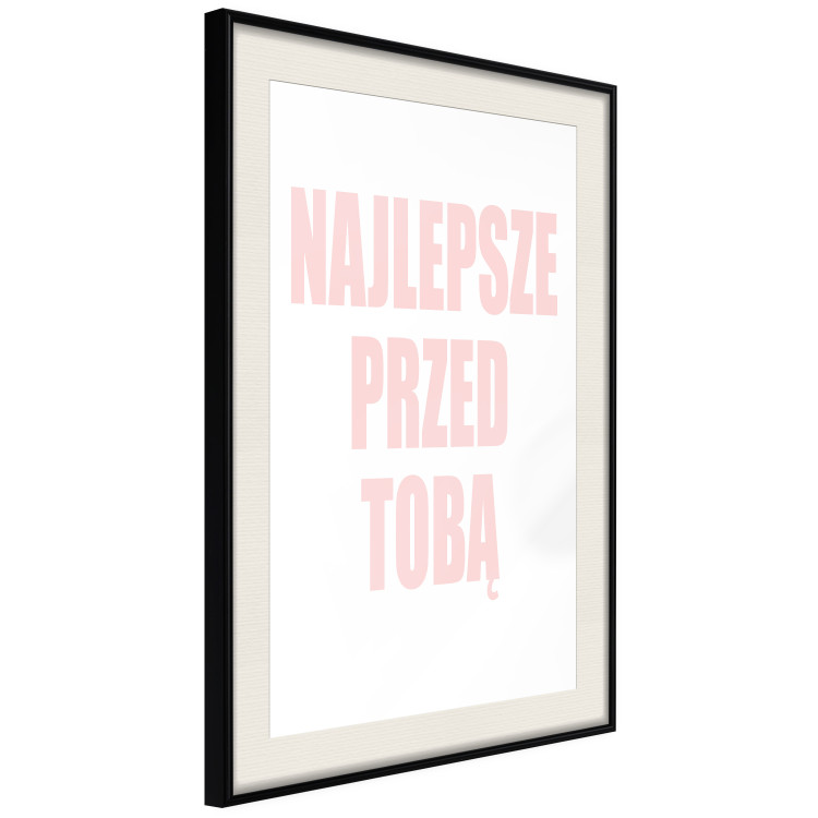 Poster The Best Is Yet to Come - pink text in Polish on a white background 122853 additionalImage 3