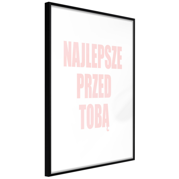 Poster The Best Is Yet to Come - pink text in Polish on a white background 122853 additionalImage 13