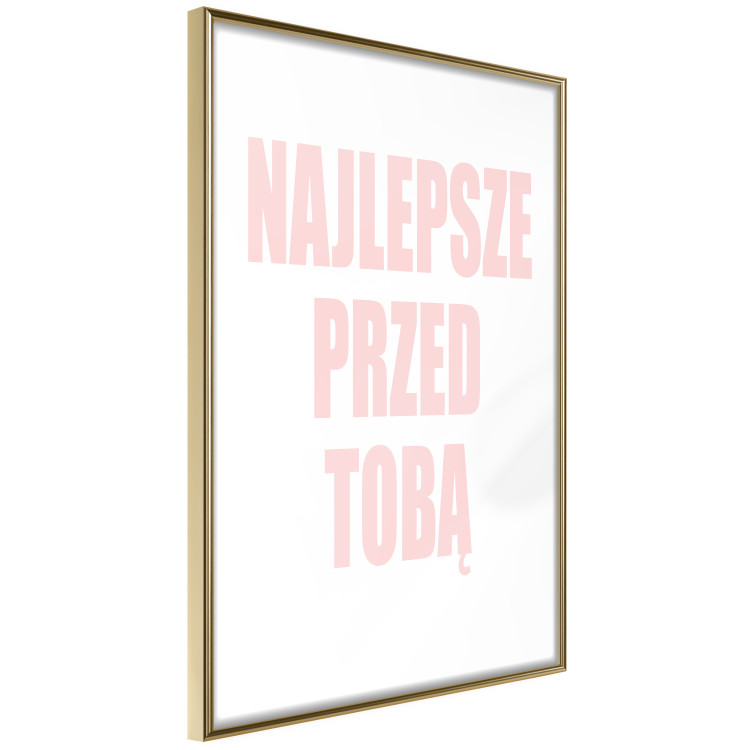 Poster The Best Is Yet to Come - pink text in Polish on a white background 122853 additionalImage 14