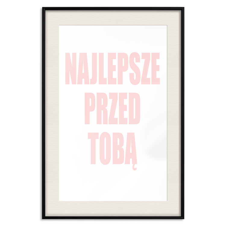 Poster The Best Is Yet to Come - pink text in Polish on a white background 122853 additionalImage 18