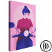 Canvas Print Figure on a Motorcycle (1-part) - Woman's Silhouette on Pink 123353 additionalThumb 6
