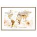Poster Paint My World - world map on distressed brick texture 123853 additionalThumb 14