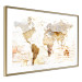 Poster Paint My World - world map on distressed brick texture 123853 additionalThumb 9