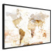 Poster Paint My World - world map on distressed brick texture 123853 additionalThumb 11