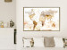 Poster Paint My World - world map on distressed brick texture 123853 additionalThumb 8