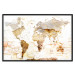 Poster Paint My World - world map on distressed brick texture 123853 additionalThumb 18