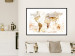 Poster Paint My World - world map on distressed brick texture 123853 additionalThumb 7