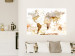 Poster Paint My World - world map on distressed brick texture 123853 additionalThumb 17