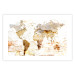 Poster Paint My World - world map on distressed brick texture 123853 additionalThumb 19