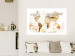 Poster Paint My World - world map on distressed brick texture 123853 additionalThumb 5