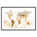 Poster Paint My World - world map on distressed brick texture 123853 additionalThumb 15