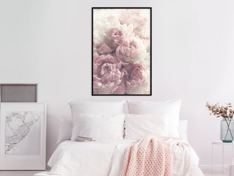 Poster Delicate Peonies - landscape of a field with white and pink flowers 125753 additionalImage 3