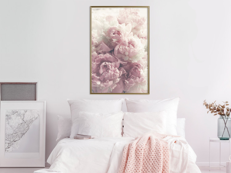 Poster Delicate Peonies - landscape of a field with white and pink flowers 125753 additionalImage 5