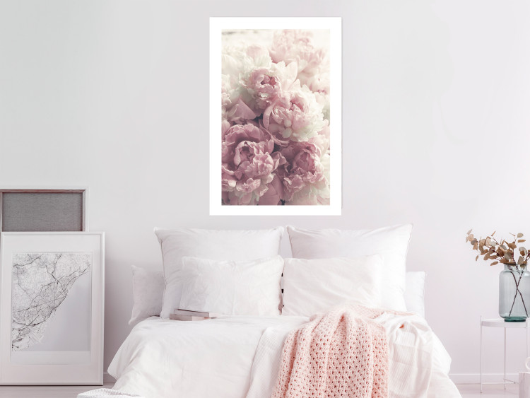 Poster Delicate Peonies - landscape of a field with white and pink flowers 125753 additionalImage 4