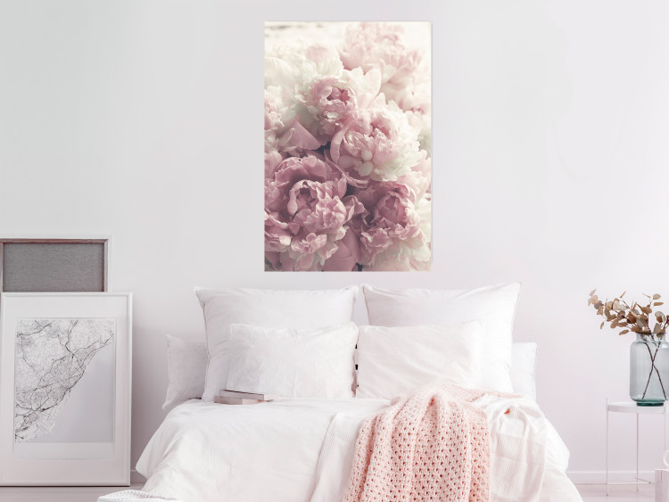 Poster Delicate Peonies - landscape of a field with white and pink flowers 125753 additionalImage 17