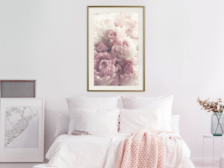 Poster Delicate Peonies - landscape of a field with white and pink flowers 125753 additionalImage 21