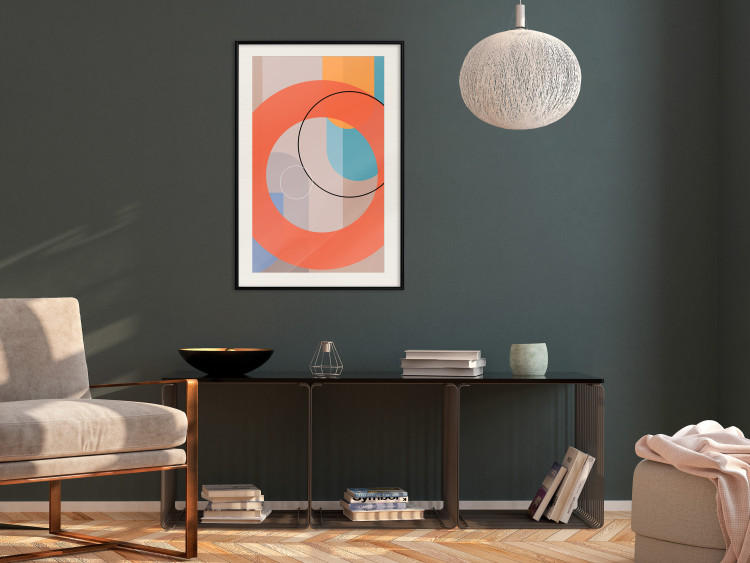 Poster Orange Chocolate - colorful composition with abstract figures 126653 additionalImage 24