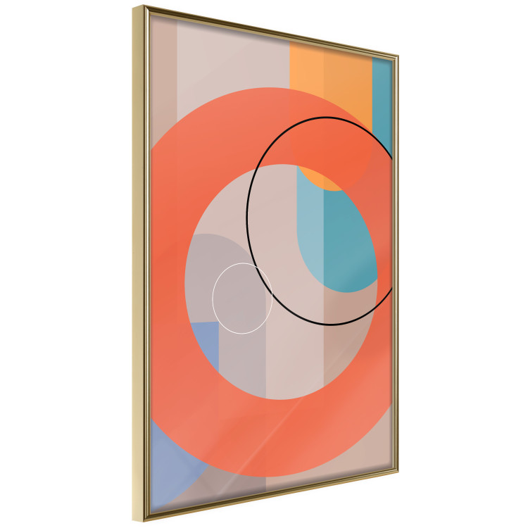 Poster Orange Chocolate - colorful composition with abstract figures 126653 additionalImage 12