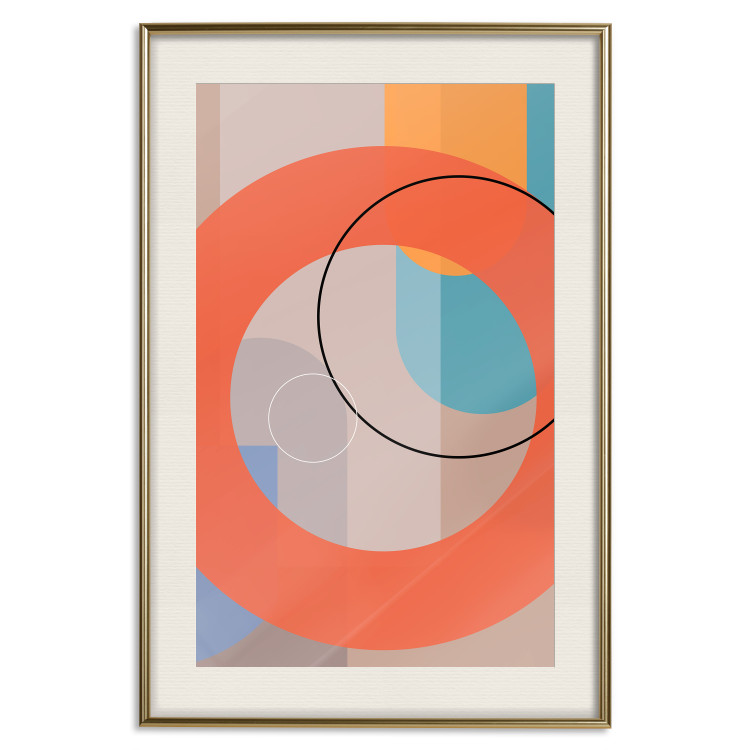 Poster Orange Chocolate - colorful composition with abstract figures 126653 additionalImage 20