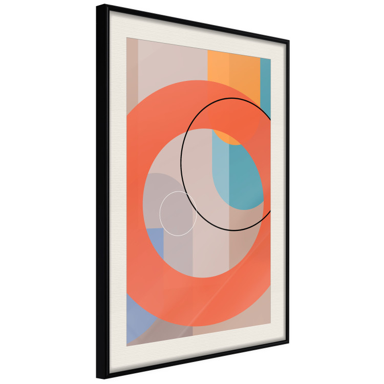 Poster Orange Chocolate - colorful composition with abstract figures 126653 additionalImage 2