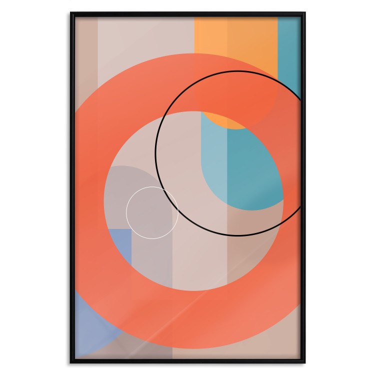 Poster Orange Chocolate - colorful composition with abstract figures 126653 additionalImage 16