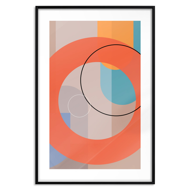 Poster Orange Chocolate - colorful composition with abstract figures 126653 additionalImage 17