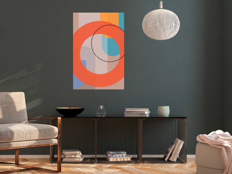 Poster Orange Chocolate - colorful composition with abstract figures 126653 additionalImage 4