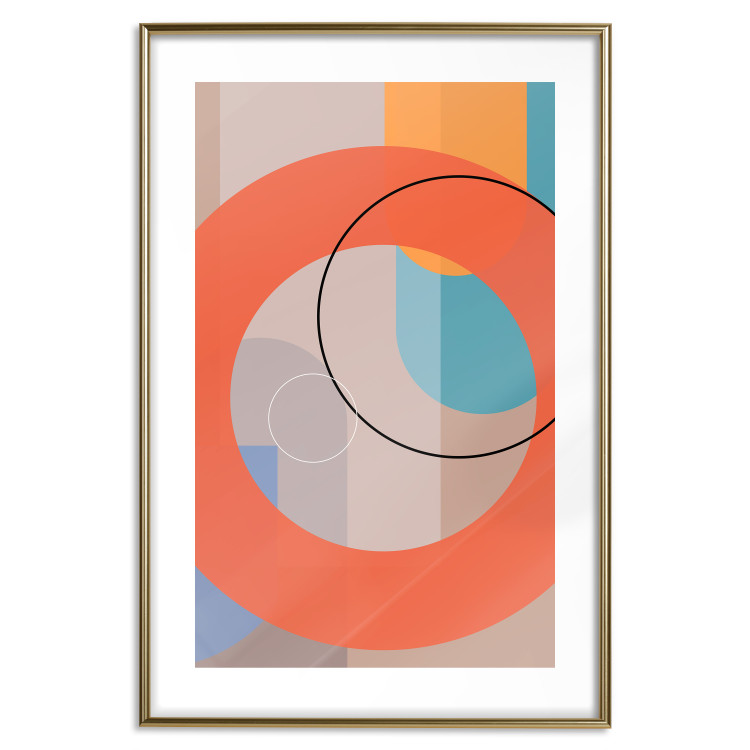 Poster Orange Chocolate - colorful composition with abstract figures 126653 additionalImage 14
