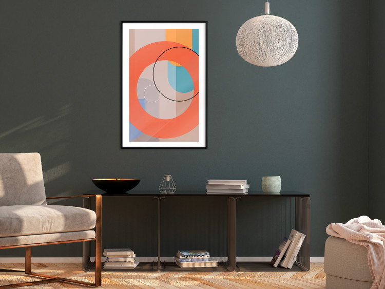 Poster Orange Chocolate - colorful composition with abstract figures 126653 additionalImage 23