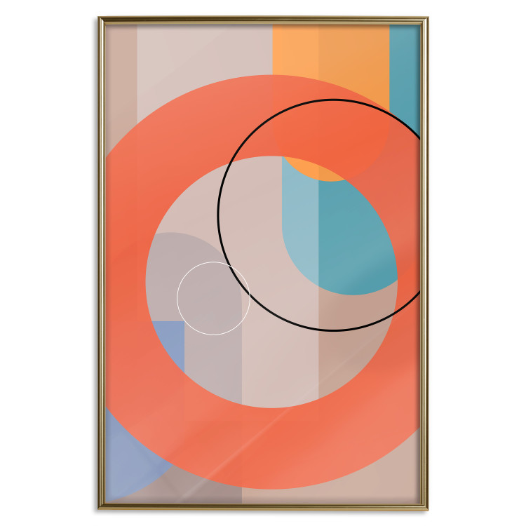 Poster Orange Chocolate - colorful composition with abstract figures 126653 additionalImage 21