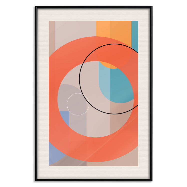 Poster Orange Chocolate - colorful composition with abstract figures 126653 additionalImage 19
