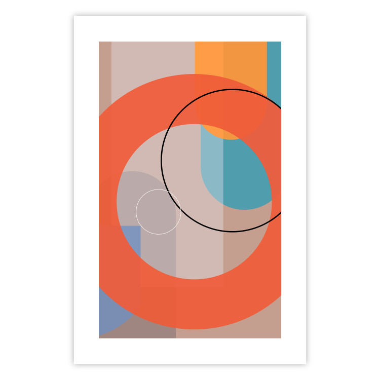 Poster Orange Chocolate - colorful composition with abstract figures 126653 additionalImage 19