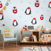 Photo Wallpaper Penguins - Children's graphics with penguins and stars on a white background 127553 additionalThumb 6